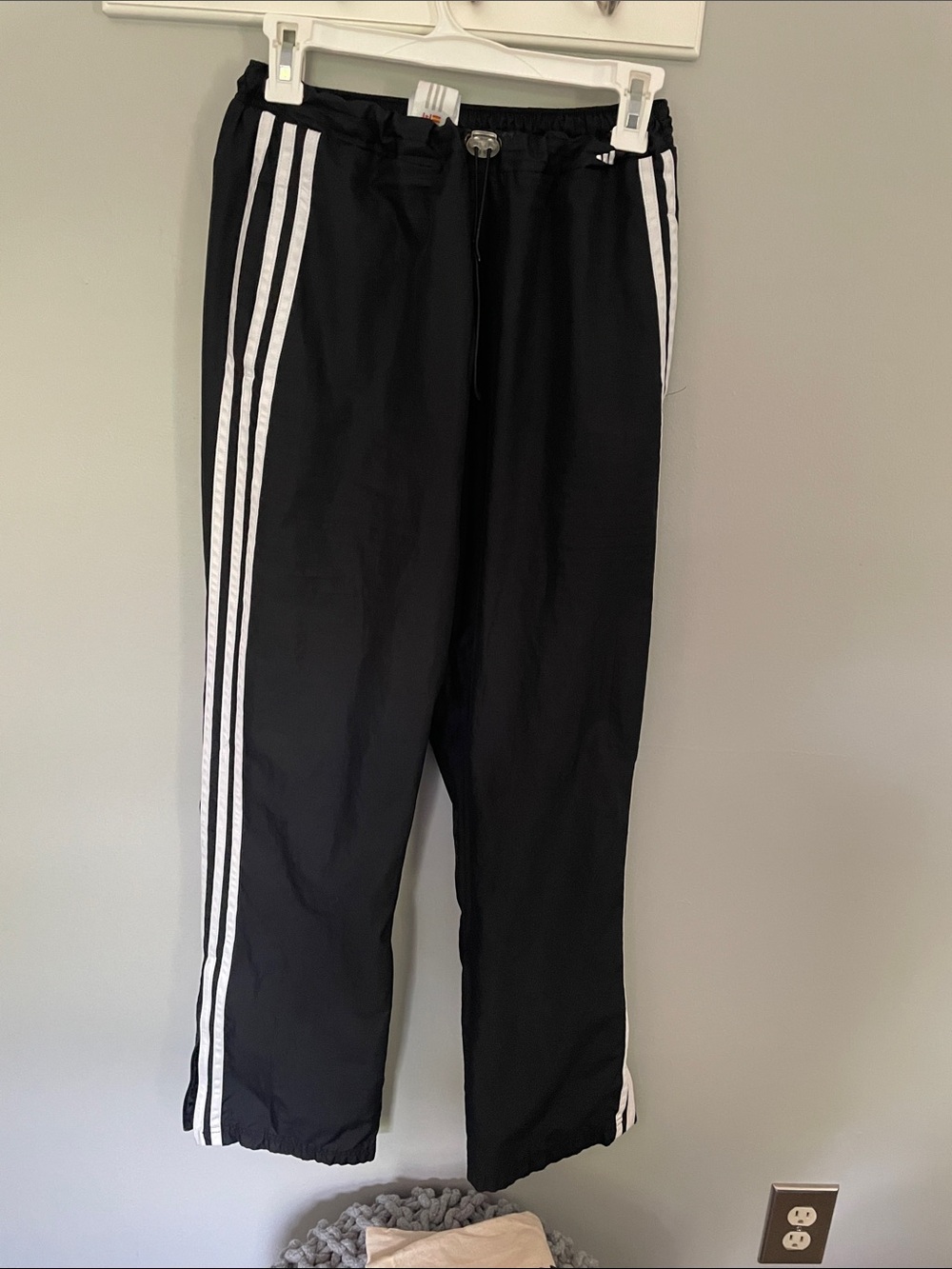 Vintage Early 2000s Adidas Track Pants with White Stripes - Picture 2 of 11